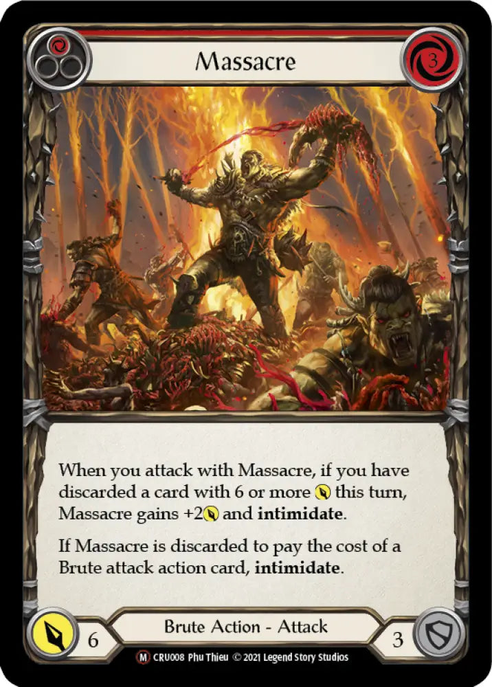 Massacre [Crucible of War Unlimited] Unlimited Rainbow Foil - Flesh And Blood Single