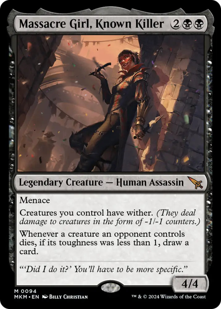 Massacre Girl Known Killer [Murders at Karlov Manor] - MTG Single