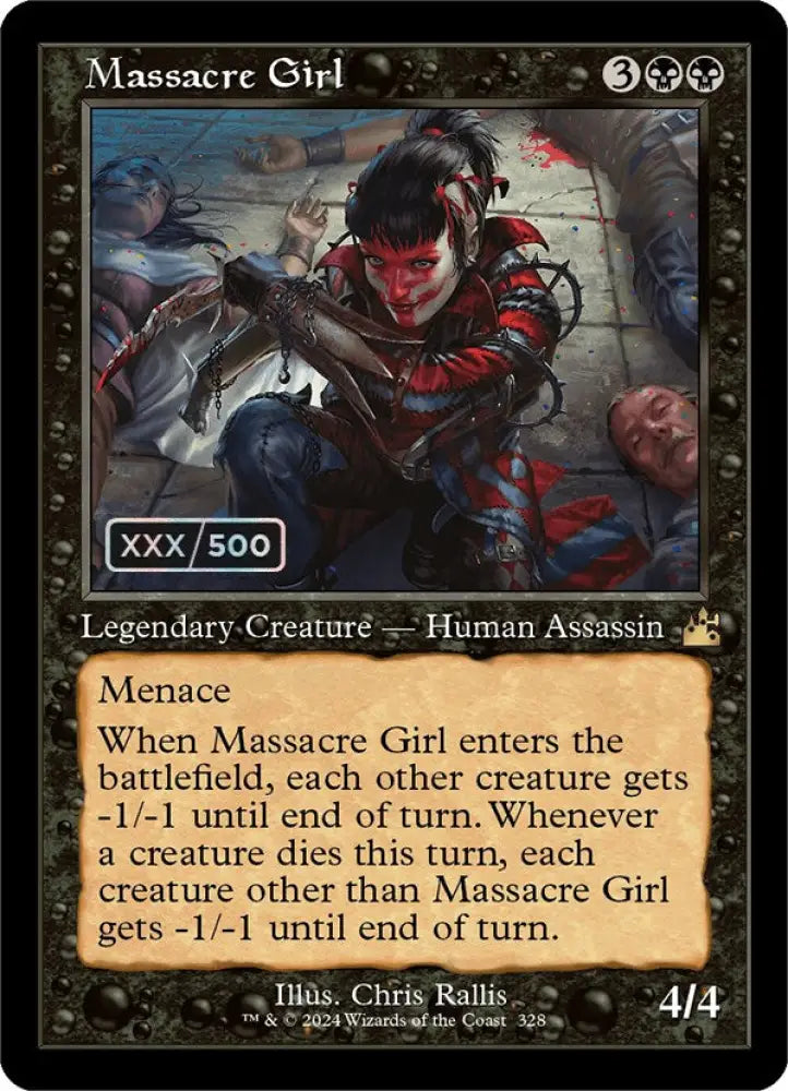 Massacre Girl (Retro) (Serialized) [Ravnica Remastered] - MTG Single