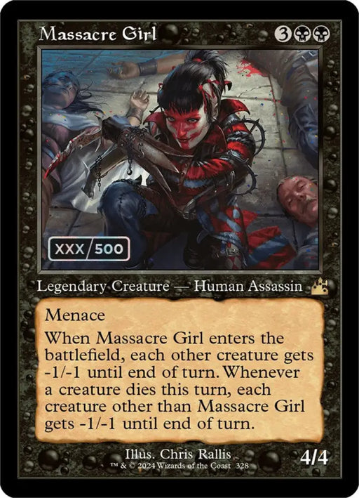 Massacre Girl (Retro) (Serialized) [Ravnica Remastered] - MTG Single