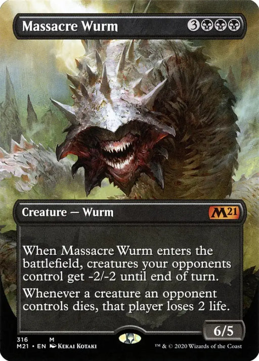 Massacre Wurm (Borderless Alternate Art) [Core Set 2021] - MTG Single