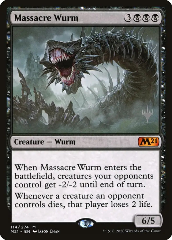 Massacre Wurm (Promo Pack) [Core Set 2021 Promos] - MTG Single