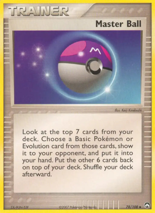 Master Ball (78/108) [EX: Power Keepers] - Pokemon Single