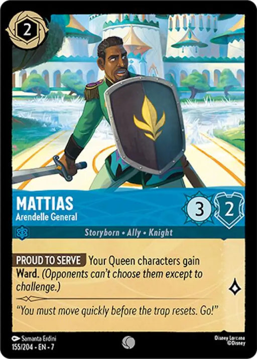Mattias - Arendelle General (155/204) [Archazia’s Island] - Lorcana Single