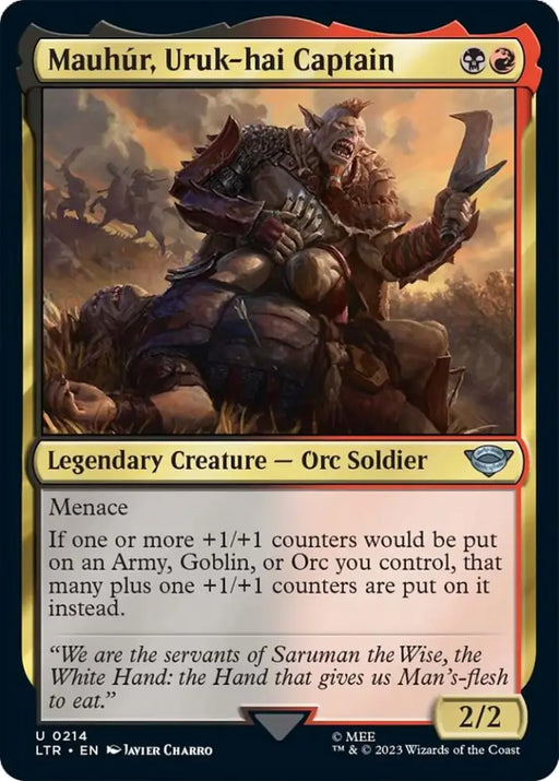 Mauhur Uruk-hai Captain [The Lord of the Rings: Tales of Middle-Earth] - MTG Single
