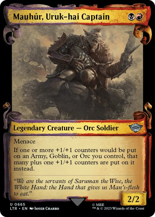 Mauhur Uruk-hai Captain [The Lord of the Rings: Tales of Middle-Earth Showcase Scrolls] - MTG Single