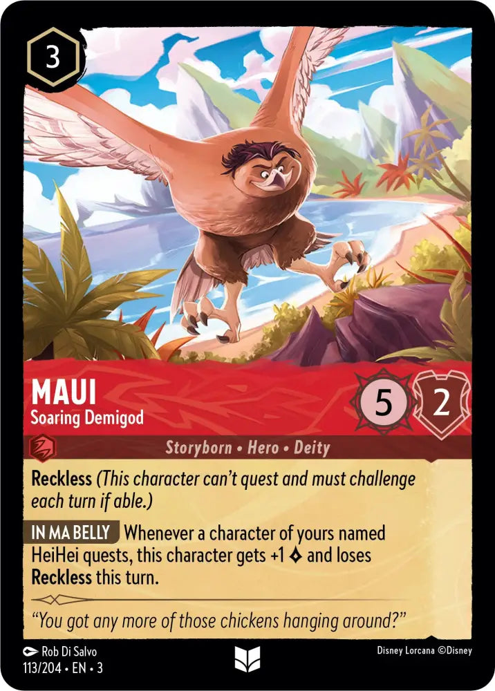 Maui - Soaring Demigod (113//204) [Into the Inklands] - Lorcana Single