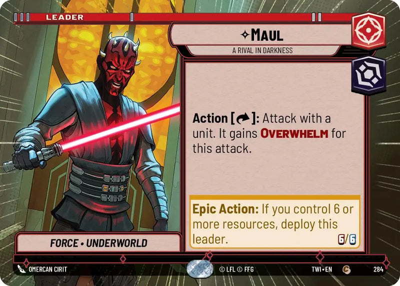 Maul - A Rival in Darkness (Hyperspace) (284) [Twilight of the Republic] - Star Wars: Unlimited Single