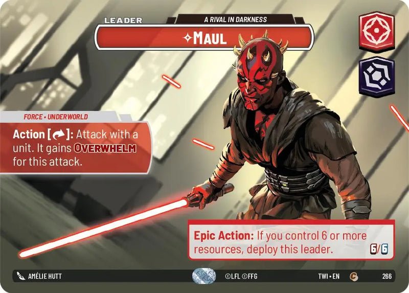 Maul - A Rival in Darkness (Showcase) (266) [Twilight of the Republic] - Star Wars: Unlimited Single