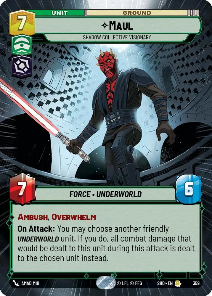 Maul - Shadow Collective Visionary (Hyperspace) (359) [Shadows of the Galaxy] - Star Wars: Unlimited Single