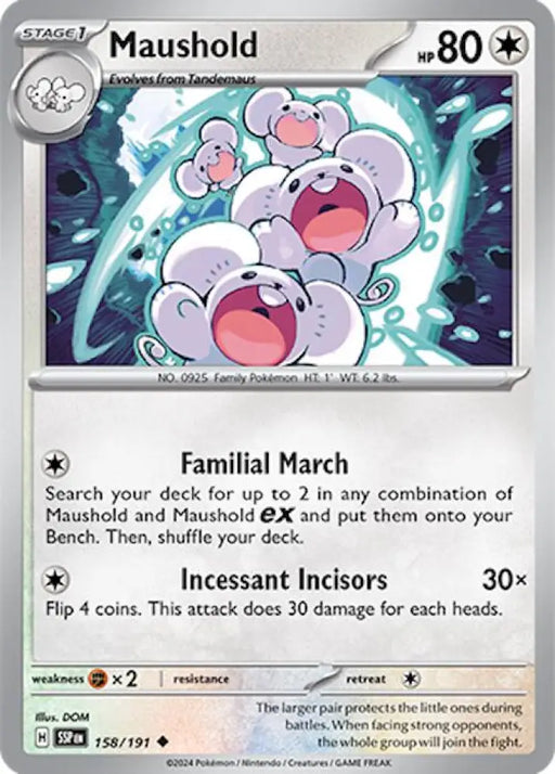 Maushold (158/191) [Scarlet & Violet: Surging Sparks] - Pokemon Single