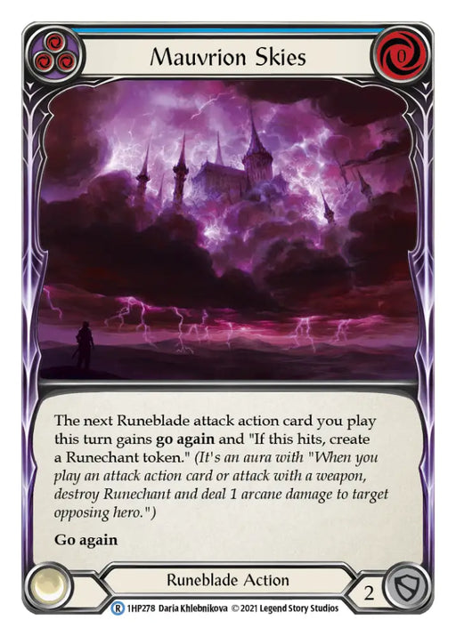 Mauvrion Skies (Blue) [1HP278] (History Pack 1) - Flesh And Blood Single