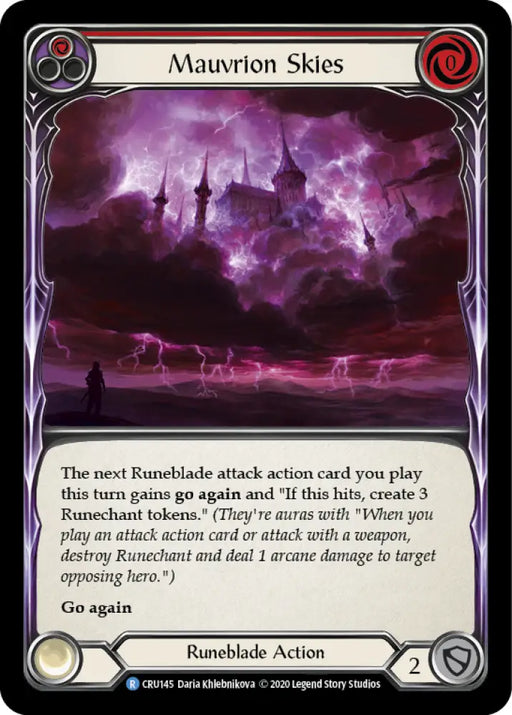 Mauvrion Skies (Red) [Crucible of War 1st Edition] 1st Edition Normal - Flesh And Blood Single