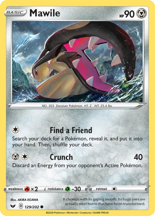 Mawile (129/202) [Sword & Shield: Base Set] - Pokemon Single