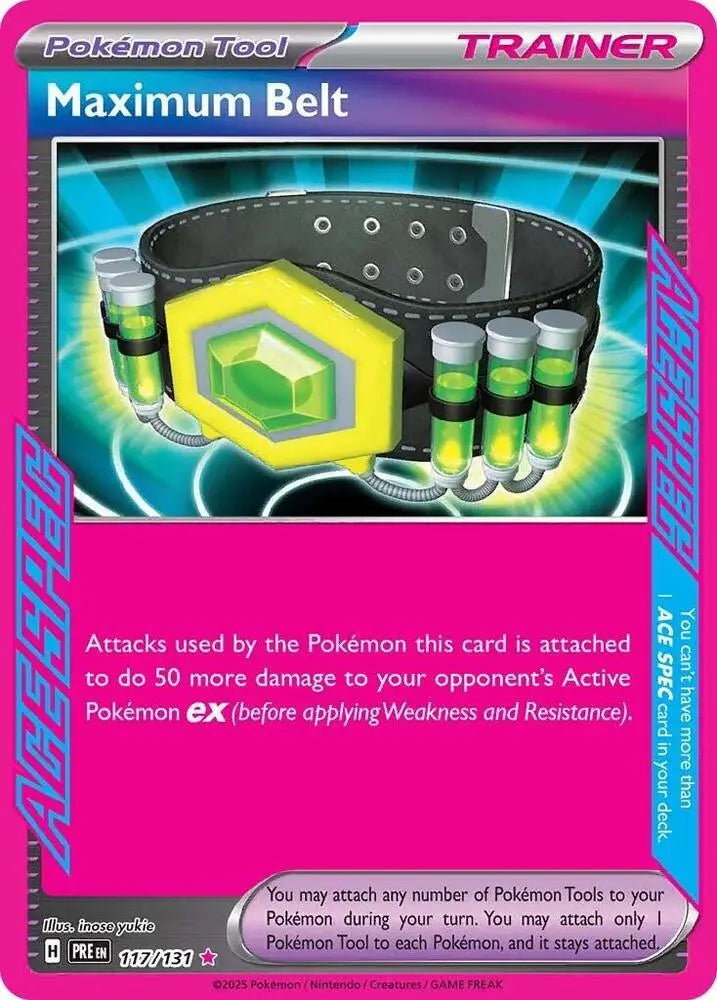 Maximum Belt (117/131) [Scarlet & Violet: Prismatic Evolutions] - Pokemon Single