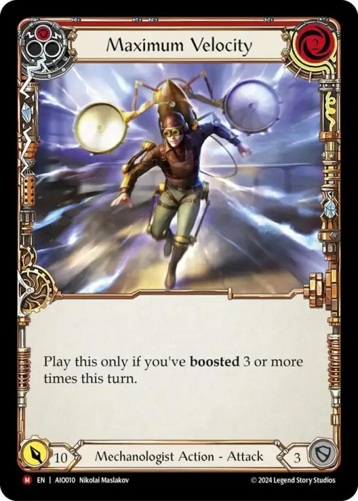 Maximum Velocity (Red) [AIO010] (Armory Deck: Dash) - Flesh And Blood Single