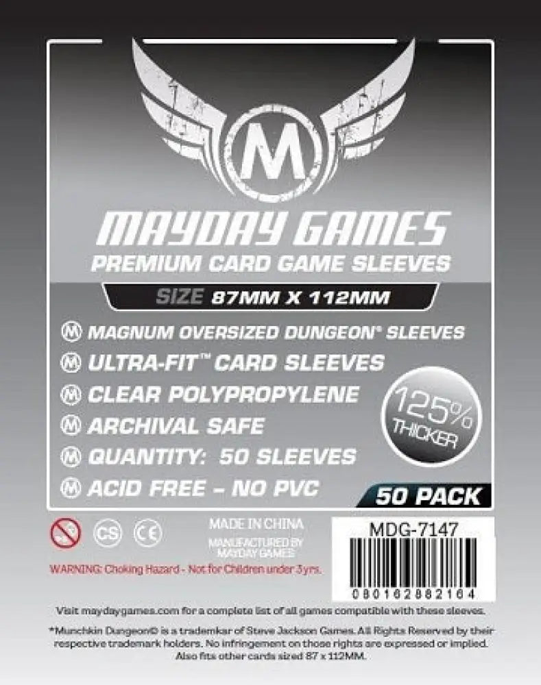 Mayday Premium Magnum Oversized Dungeon Sleeves 87mm x 112mm 50ct - Accessoire