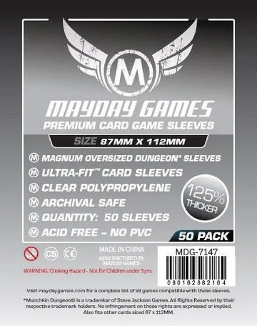 Mayday Premium Magnum Oversized Dungeon Sleeves 87mm x 112mm 50ct - Accessoire