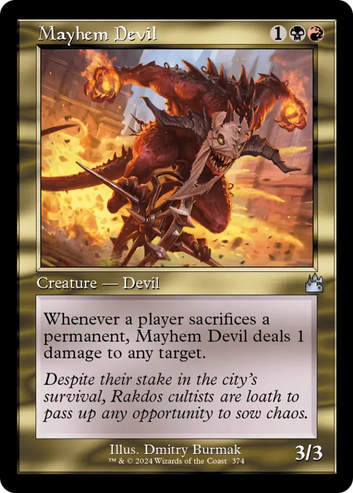 Mayhem Devil (Retro Frame) [Ravnica Remastered] - MTG Single