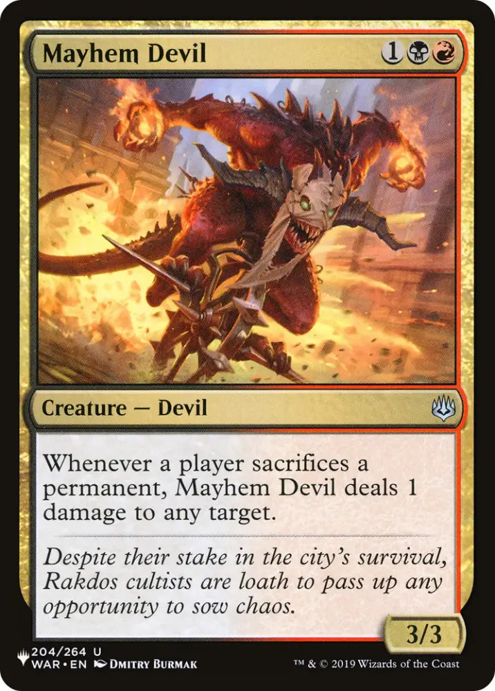 Mayhem Devil [The List] - MTG Single