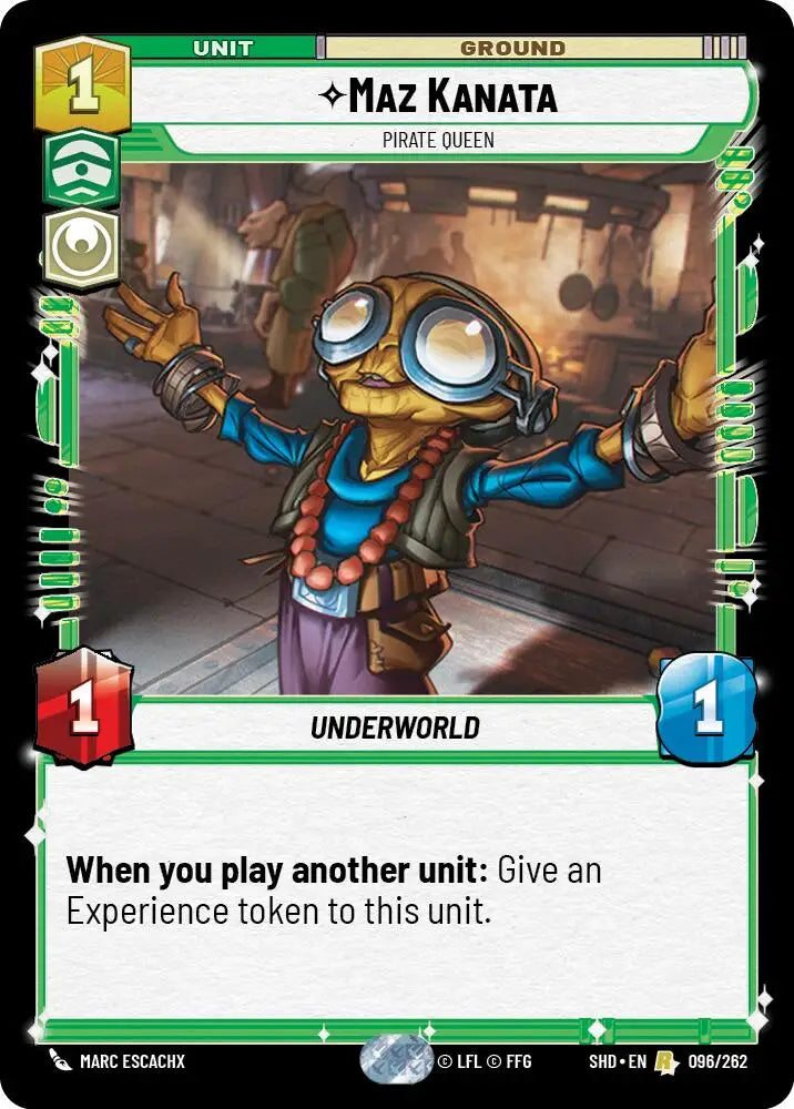Maz Kanata - Pirate Queen (096/262) [Shadows of the Galaxy] - Star Wars: Unlimited Single
