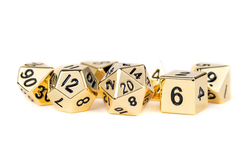 MDG Metal 7 Dice Set Gold 16mm - Accessoire