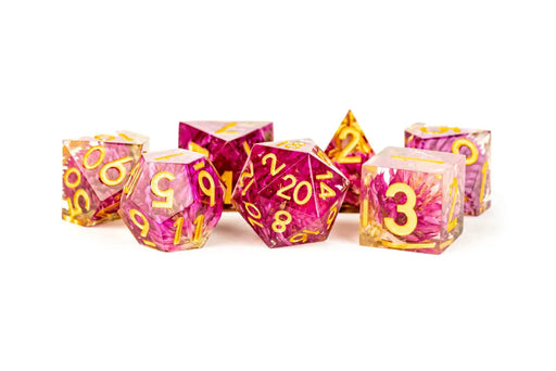 MDG Resin 7 Dice Set Sharp Edge Thousand Day Red - Accessoire