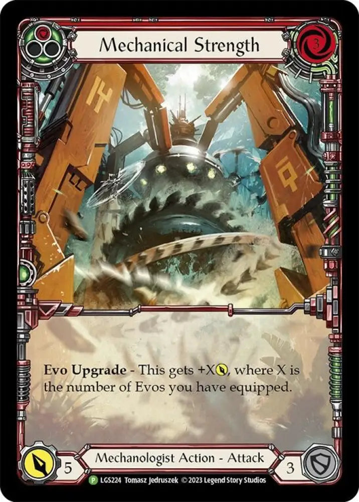 Mechanical Strength (Red) [LGS224] (Promo) Rainbow Foil - Flesh And Blood Single