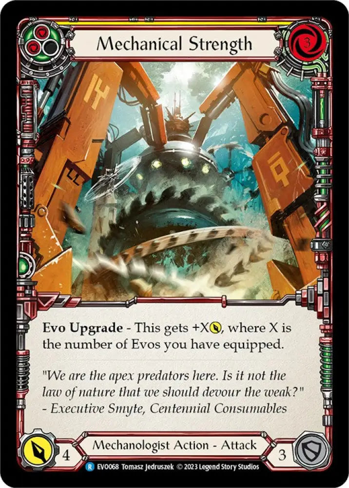 Mechanical Strength (Yellow) [Bright Lights] Rainbow Foil - Flesh And Blood Single