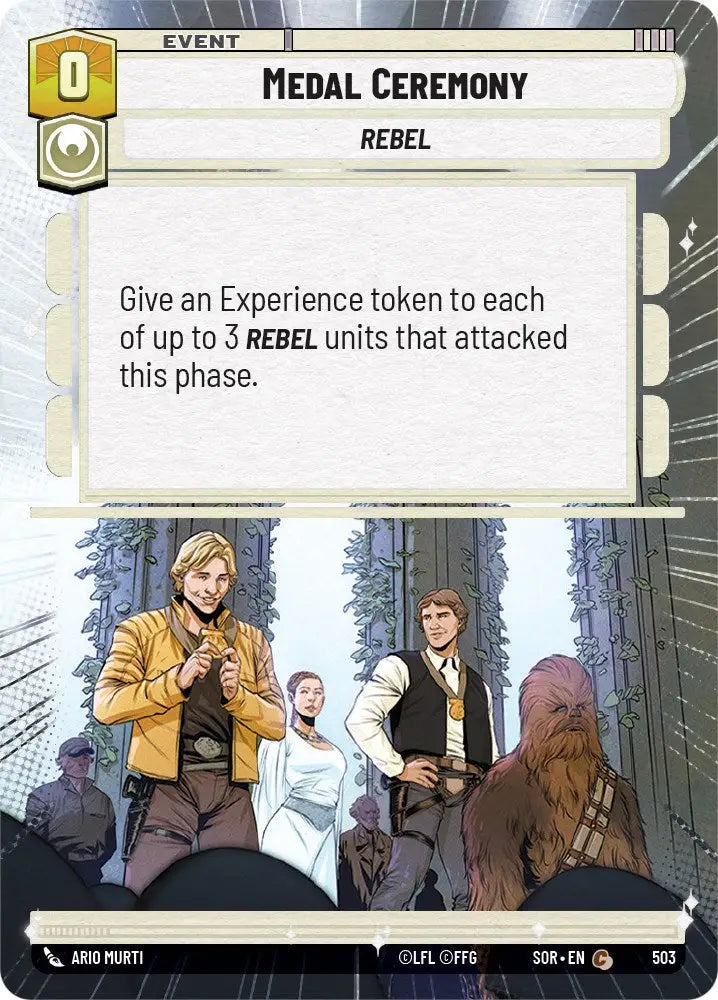 Medal Ceremony (Hyperspace) (503) [Spark of Rebellion] - Star Wars: Unlimited Single