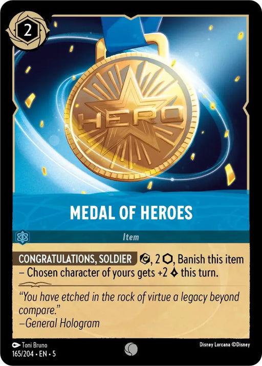 Medal of Heroes (165/204) [Shimmering Skies] - Lorcana Single