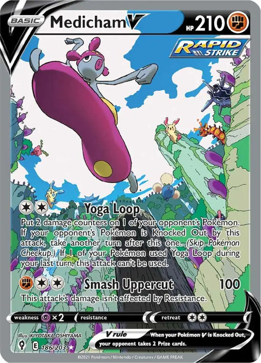 Medicham V (186/203) [Sword & Shield: Evolving Skies] - Pokemon Single