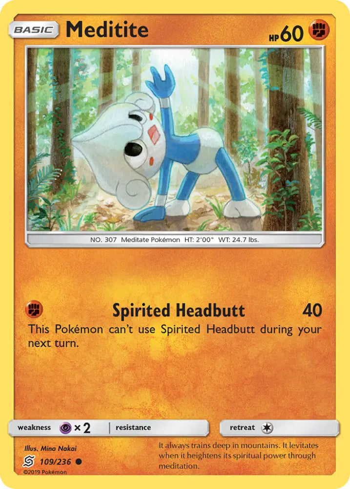 Meditite (109/236) [Sun & Moon: Unified Minds] - Pokemon Single