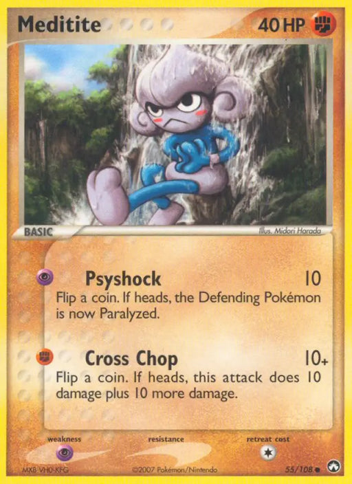 Meditite (55/108) [EX: Power Keepers] - Pokemon Single