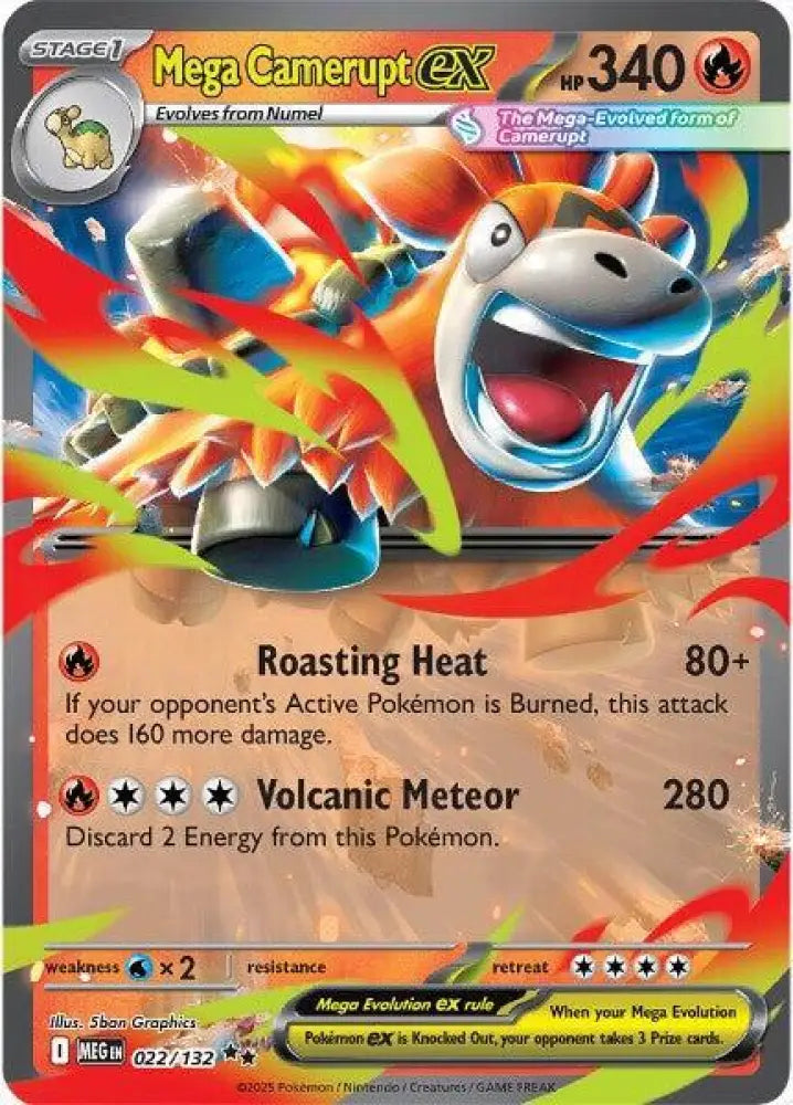 Mega Camerupt ex - 022/132 [ME01: Mega Evolution]