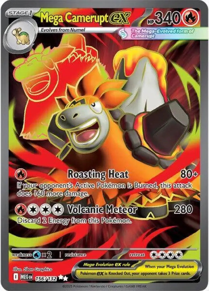 Mega Camerupt ex - 156/132 [ME01: Mega Evolution]