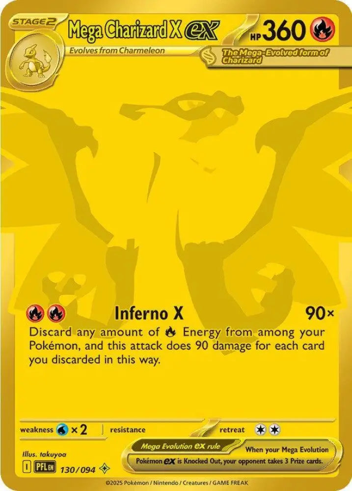 Mega Charizard X ex - 130/094 [ME02: Phantasmal Flames]