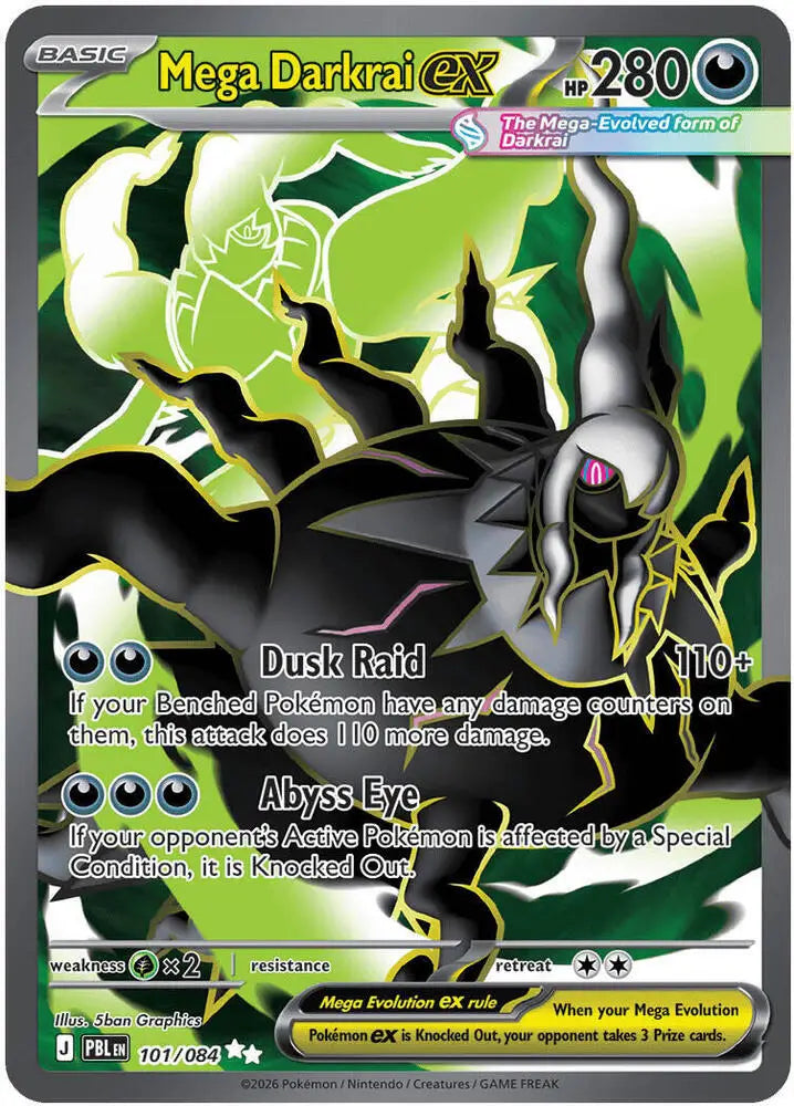 Mega Darkrai ex - 101/084 [ME05: Pitch Black]