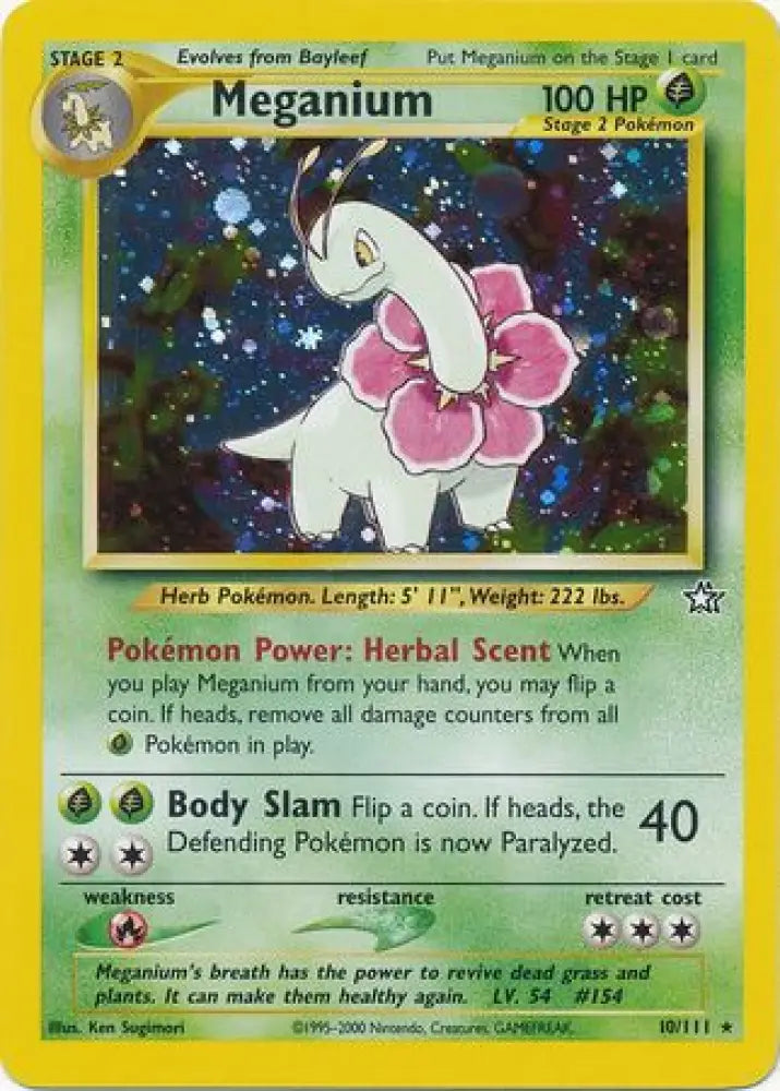 Meganium (10/111) [Neo Genesis Unlimited] - Pokemon Single
