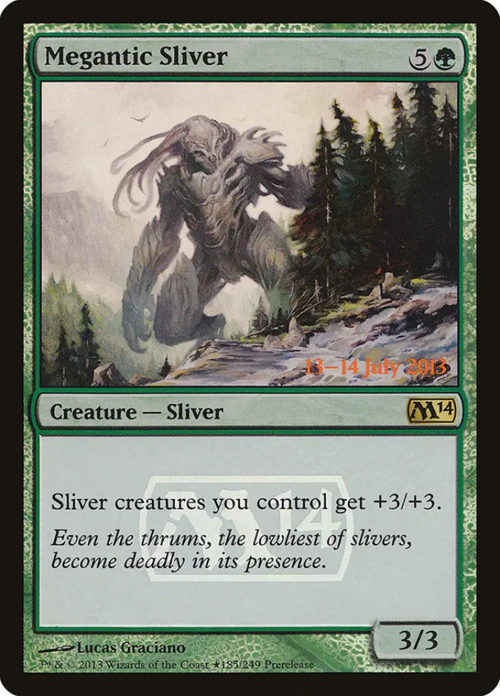 Megantic Sliver [Magic 2014 Prerelease Promos] - MTG Single