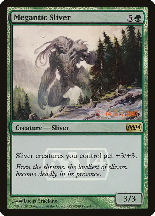 Megantic Sliver [Magic 2014 Prerelease Promos] - MTG Single