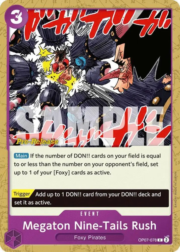 Megaton Nine-Tails Rush (OP07-078) [500 Years in the Future Pre-Release Cards]