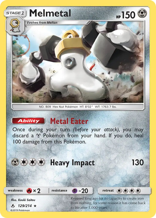 Melmetal (129/214) [Sun & Moon: Unbroken Bonds] - Pokemon Single
