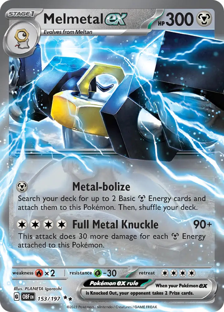 Melmetal ex (153/197) [Scarlet & Violet: Obsidian Flames] - Pokemon Single