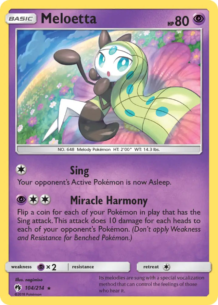 Meloetta (104/214) [Sun & Moon: Lost Thunder] - Pokemon Single