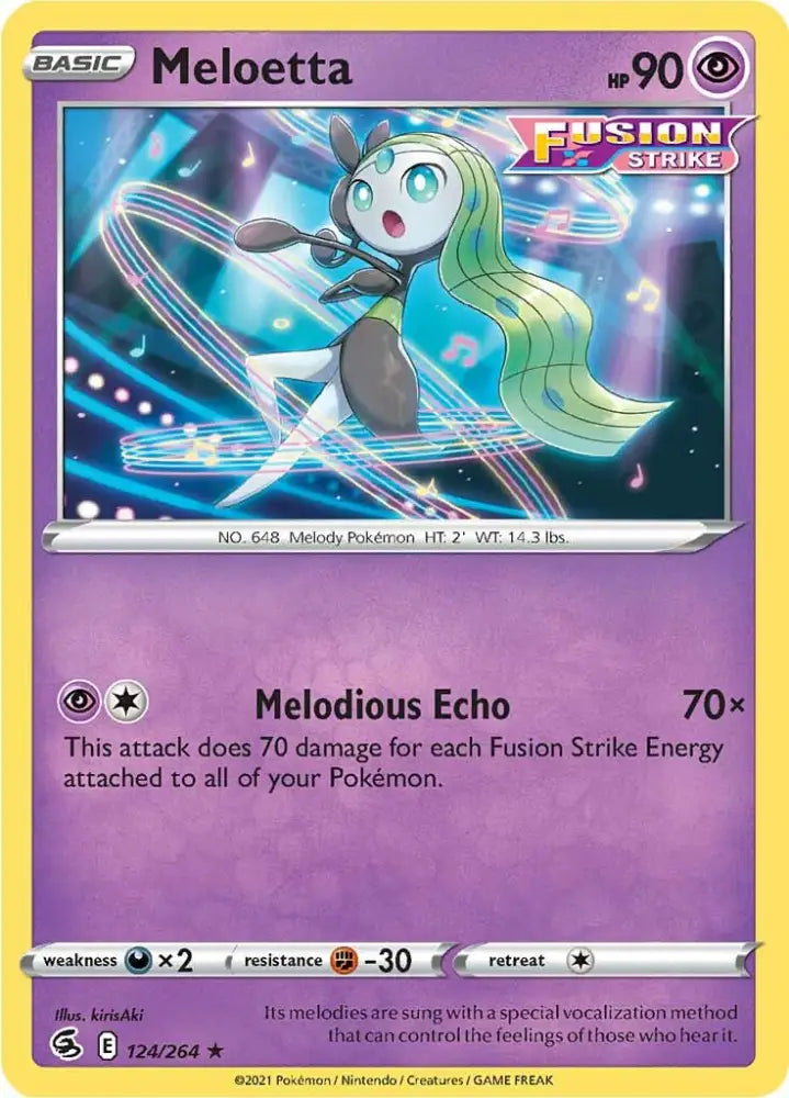 Meloetta (124/264) [Sword & Shield: Fusion Strike] - Pokemon Single