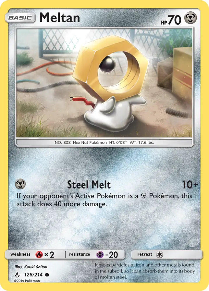 Meltan (128/214) [Sun & Moon: Unbroken Bonds] - Pokemon Single