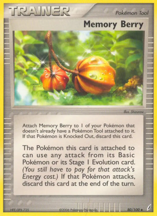 Memory Berry (80/100) [EX: Crystal Guardians] - Pokemon Single