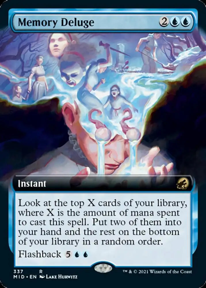 Memory Deluge (Extended Art) [Innistrad: Midnight Hunt] - MTG Single