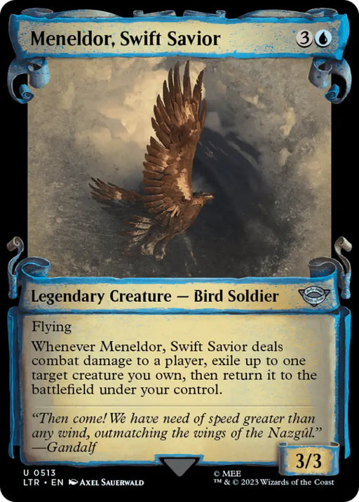 Meneldor Swift Savior [The Lord of the Rings: Tales of Middle-Earth Showcase Scrolls] - MTG Single
